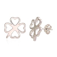 Sudraba auskari-pogas „Clover III“