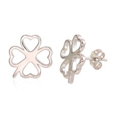 Sudraba auskari-pogas „Clover III“