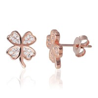 Sudraba auskari ar cirkoniem „Clover II“