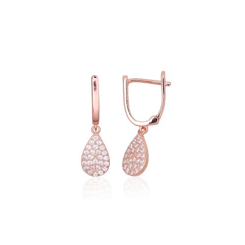 Серебряные серьги 925 пробы с цирконами «Мариэль V»