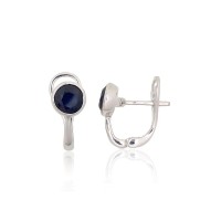 925 Sterling Silver Sapphire Earrings “Magnificence”