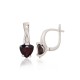 925 Sterling Silver Garnet Earrings “Temptation”