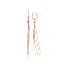 925 Sterling Silver Earrings “Golden Thread”