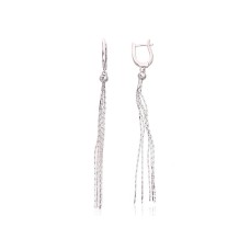 925 Sterling Silver Earrings “Silver Fringe”