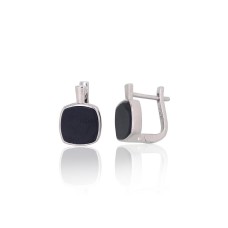 925 Sterling Silver Onyx Earrings “Nyx”