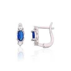 925 Sterling Silver Cubic Zirconia Earrings “Teardrop Glow V”