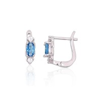 925 Sterling Silver Cubic Zirconia Earrings “Teardrop Glow IV”