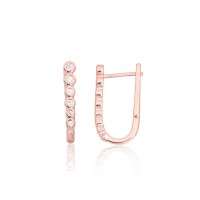 Sterling Silver Cubic Zirconia Earrings “Golden Path”