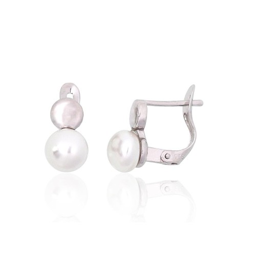 925 Sterling Silver Pearl Earrings “Galos”