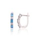925 Sterling Silver Cubic Zirconia Earrings “Camellia V”