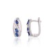 925 Sterling Silver Cubic Zirconia Earrings “Midnight Dew II”