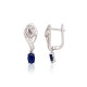 925 Sterling Silver Cubic Zirconia Earrings “Midnight Dew”