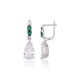 925 Sterling Silver Cubic Zirconia Earrings “Crystal Facade”