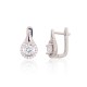 925 Sterling Silver Cubic Zirconia Earrings “Golden Ray II”