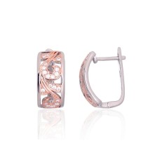Sudraba auskari ar cirkoniem „Apburtais dārzs“