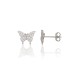 Children's 925 Sterling Silver Cubic Zirconia Earrings “Tender Flight II”