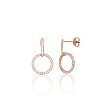 Hopeakorvakorut zirkoneilla ”Venus Ring”
