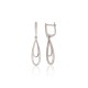 925 Sterling Silver Cubic Zirconia Earrings “Double Drop”