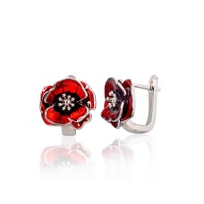 925 Sterling Silver Enamel Earrings “Tango II”