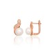 Sudraba auskari ar cirkoniem un pērlēm „Fabiola III“