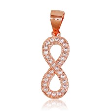 Sterling Silver Cubic Zirconia Pendant “Infinity”