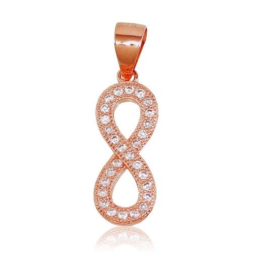 Sterling Silver Cubic Zirconia Pendant “Infinity”