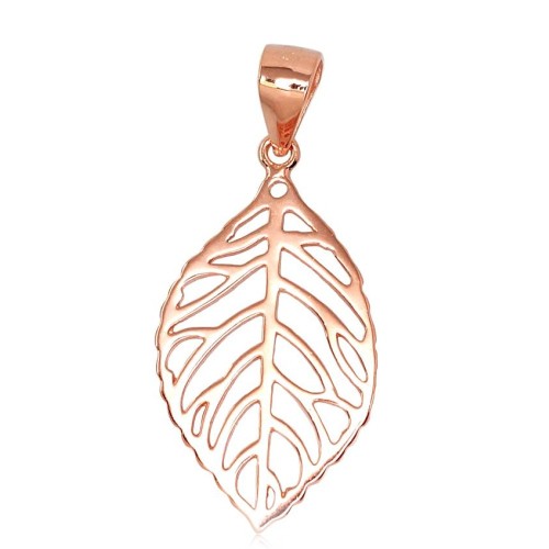Sterling Silver Pendant “Golden Leaf”