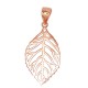 Sterling Silver Pendant “Golden Leaf”