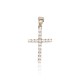 Sterling Silver Cubic Zirconia Cross Pendant “Classic XIV”