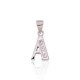 Sterling Silver Cubic Zirconia Letter Pendant “A”
