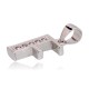 Sterling Silver Cubic Zirconia Letter Pendant “F II”