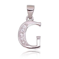 Sudraba burta kulons ar cirkoniem „G“