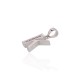 Sterling Silver Cubic Zirconia Letter Pendant “K”