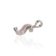 Sterling Silver Cubic Zirconia Letter Pendant “S”