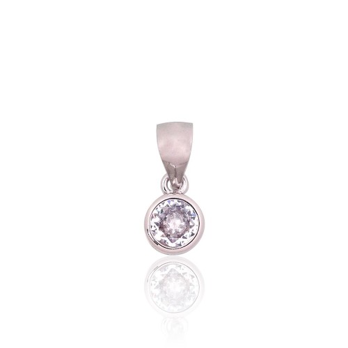Sterling Silver Cubic Zirconia Pendant “Classic XV”