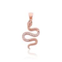 Sterling Silver Cubic Zirconia Pendant “Snake”