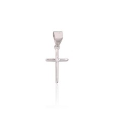 Hopeinen risti zirkoneilla ”Sacred Cross”
