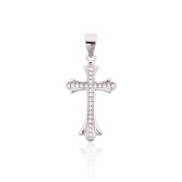 Sterling Silver Cubic Zirconia Cross Pendant “Grace”