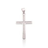 Hopeinen risti zirkoneilla ”Cathedral Light V”