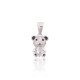 Children's Sterling Silver Cubic Zirconia and Enamel Pendant “Bear II”