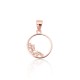 Sterling Silver Cubic Zirconia Pendant “Stardust Circle”
