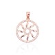 Sterling Silver Cubic Zirconia Pendant “Sun III”