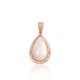 Sterling Silver Cubic Zirconia and Mother of Pearl Pendant “Tears of the Moon II”