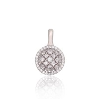 Sterling Silver Cubic Zirconia Pendant “Brocade II”
