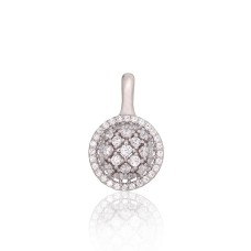 Sterling Silver Cubic Zirconia Pendant “Brocade II”
