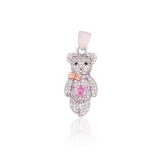Lasten hopeariipus zirkoneilla ”Bearcub III”