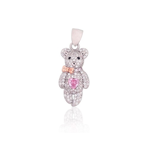 Laste hõberipats tsirkoonidega „Bearcub III“