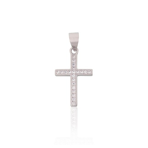 Hopeinen risti zirkoneilla ”Cathedral Light IV”