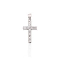 Sterling Silver Cubic Zirconia Cross Pendant “Cathedral Light III”