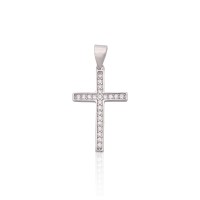 Hopeinen risti zirkoneilla ”Cathedral Light II”